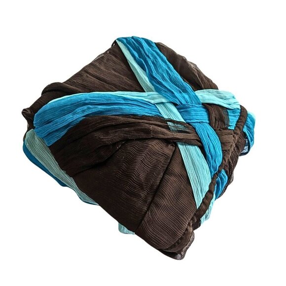 Brillant Vtg Y2K SIGNATURE ROBBIE BEE 100%Silk Crepe Colorblock Sundress Sz 10 - Picture 8 of 8